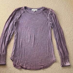 Knox Rose Lavender Scoop Neck Long Sleeve Top